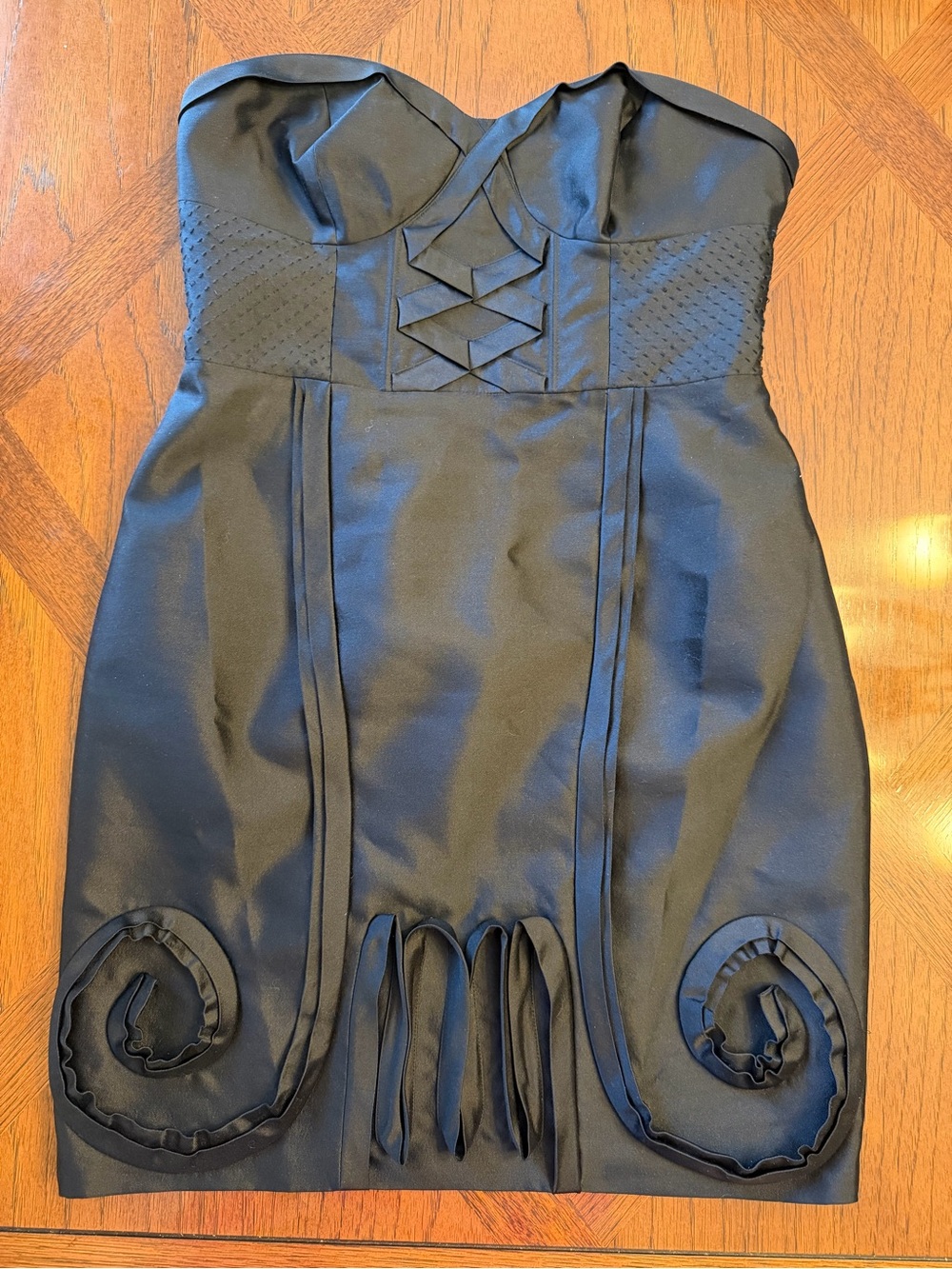 Anthropologie Leifsdottir Wool Silk Strapless Corset Bustier Mini Dress $398